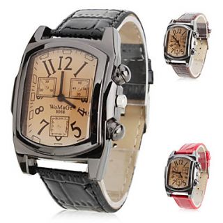 USD $ 4.99   Womens Elegant PU Leather Style Analog Quartz Wrist