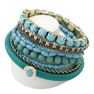 USD $ 6.99   Bohemia Ocean Style Refreshing Beads Multilayer Bracelet