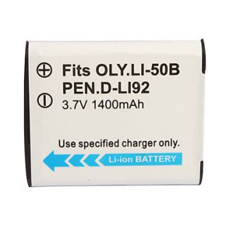 1400mAh Camera Battery D LI92(50B) for OLYMPUS,Pentax Optio I 10 and