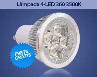 Opiniães em oferta Lâmpada 4 LED 360 3500K(GU10, 85~265V AC, Branco