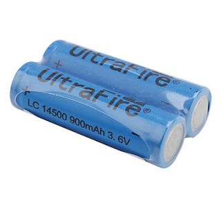 EUR € 3.95   ultrafire lc 14500 3.6V 900mAh genopladeligt Li ion