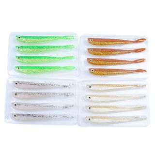 108 mm 3,8 g Soft Pack de Lure (4 trozos envasados ​​/ colores