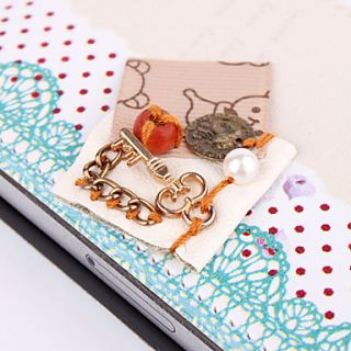 Full Body PU Leather Flip Case with A Lovely Decorative Key for iPhone