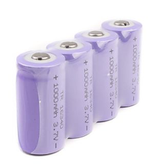 soshine 3.0v baterias CR123A, com estojo protetor translúcido (roxo 2