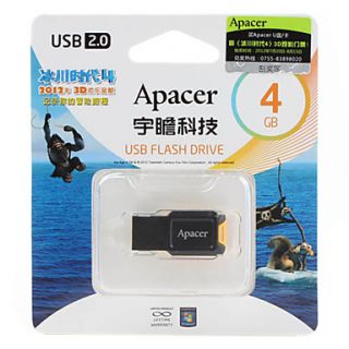 4GB Apacer AH132 Unique Thumb Grove Design Ultra Mini USB 2.0 Flash