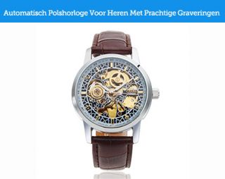 Review van Automatisch Herenhorloge Van Namaakleer Met Holle Gravure