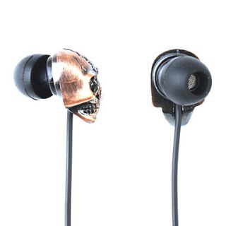 USD $ 3.99   Special Stylish Skull Earphones 1.2m Cord 3.5mm (Coppery