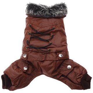 USD $ 18.09   Gothic Beam Waist Style Leather Coat for Dogs (Brown,XS