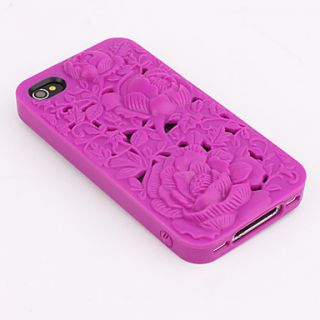 USD $ 9.99   Peony Hollow Styled Silicone Protective Case for iPhone 4