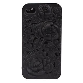 USD $ 9.99   Peony Hollow Styled Silicone Protective Case for iPhone 4