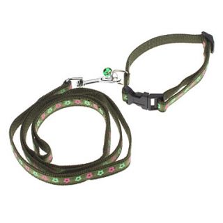 Flower Print Leash & Collar for Dogs (Assorted Color)