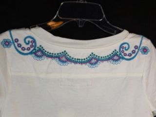 JW LA Joy Love and Light Los Angeles Brand Embroidered Shirt, Size