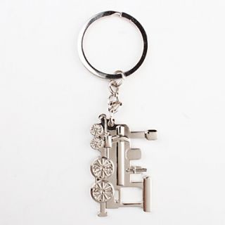 USD $ 2.19   Metal Silver Train Keychain, Gadgets