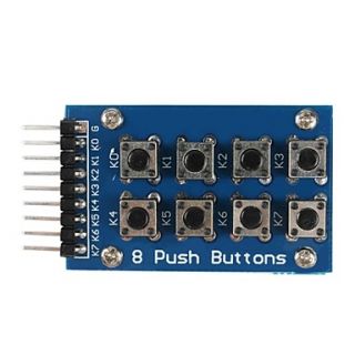 USD $ 5.19   8 Push Buttons Matrix Keypad for Arduino,