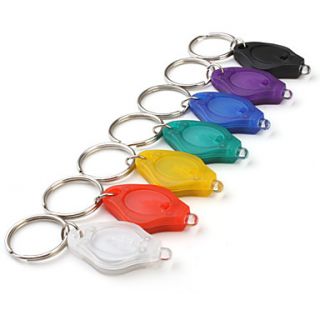 Multicolored Rainbow LED Keychain Flashlights (7 Pack, 2xCR2025)