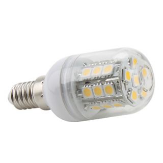 E14 27x5050 SMD 3,5 W 300lm 2800 3200K varm hvit lys ledet mais pære