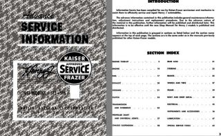 Kaiser 1951   Advance Service Information 1951 Models 513 & 514 Kaiser