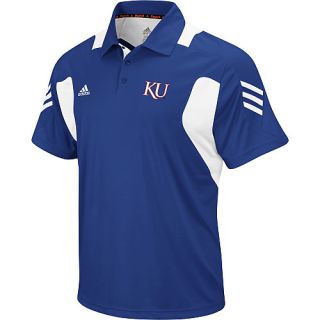 Kansas Jayhawks Royal Adidas Sideline Scorch Polo Golf Shirt Sz Large