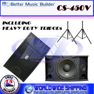 CS 450V Professional 450 Watts Karaoke Vocal Speakers (Pair)