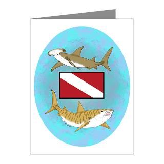 Dive Sharks Note Cards (Pk of 10)