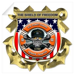 Wall Art  Wall Decals  US Coast Guard Skull Shield