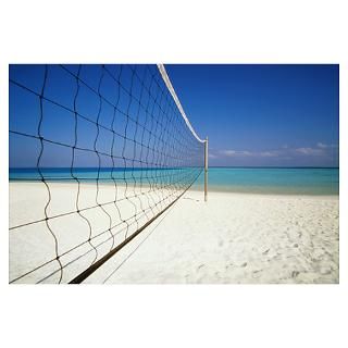 Wall Art  Posters  Volleyball Net at Beach Poster