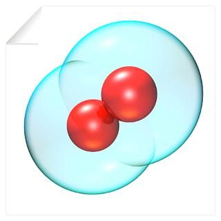 Wall Art  Wall Decals  Oxygen molecule, O2, #8 Wall