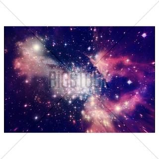 Star field in space and a nebulae Poster