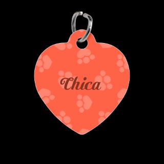 Cat Lover Gifts  Cat Lover Pet Tags  Paw Print Hearts Tomato Cat