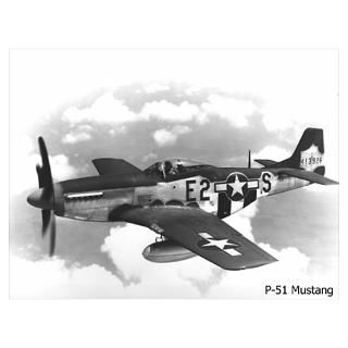 usaf P 51 Mustang Fighter Air Poster