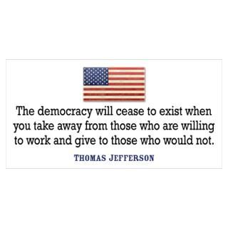 Wall Art  Posters  Jefferson Democracy will cea