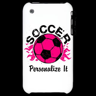 Hot Pink Soccer Flames Gifts  Hot Pink Soccer Flames iPhone Cases
