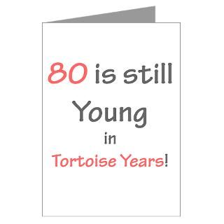 80 Tortoise Years Greeting Cards (Pk of 20)