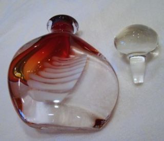Beautiful Karlin Rushbrooke Art Glass Perfume Bottle Vintage