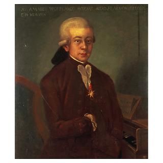 Portrait of Wolfgang Amadeus Mozart (1756 91) wear Poster