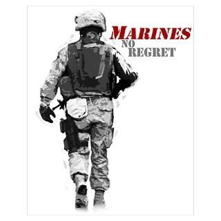 Wall Art  Posters  Marines NO REGRET #2 Poster