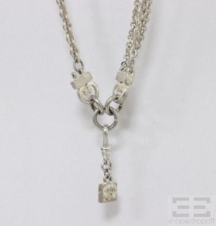Karl Lagerfeld Silver Tone Chainlink Necklace
