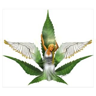 Wall Art  Posters  Sativa Goddess Marijuana Hemp