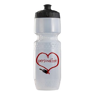 Customizable Painted Heart Trek Water Bottle by AlabamaGulfCoast