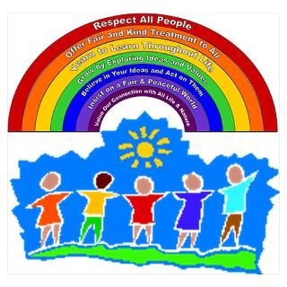 Wall Art  Posters  Rainbow Principles Kids Poster