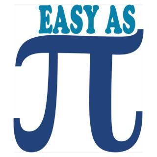 Wall Art  Posters  Easy as Pi Poster