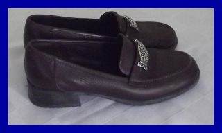 Brighton Auth Brown Leather Loafers Size 7 M