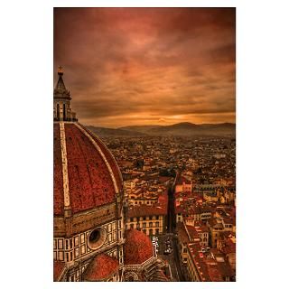 Wall Art  Posters  Florence Duomo at sunset Poster