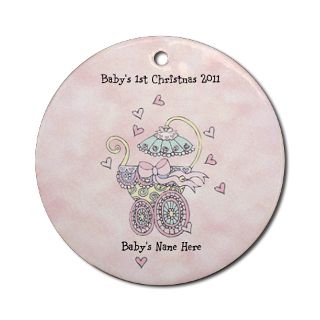 1St Gifts  1St Seasonal  Baby Girl Ornament you can Personalize