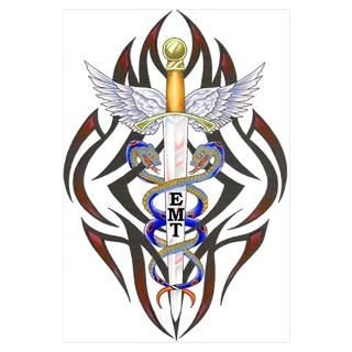 Wall Art  Posters  EMT Caduceus Poster