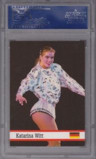 1993 Fax Pax Katarina Witt Signed Figure Skating Card PSA DNA Slabbed