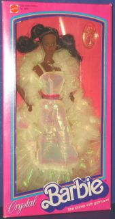 Crystal Barbie Black Doll MIB 1984 Mattel