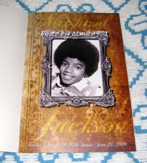 Michael Jackson Forest Lawn Memorial Program Black Gold