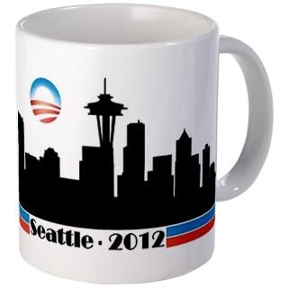Obama 2012 Seattle Skyline   Mug