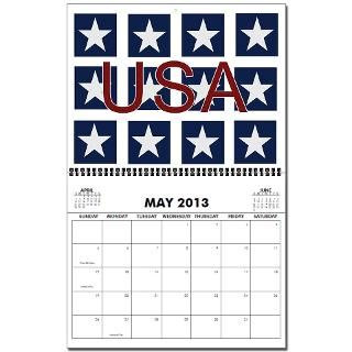 Patriotic USA Prints 2007 2013 Wall Calendar by peacockcards
